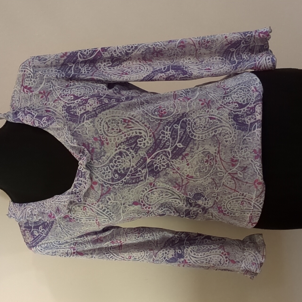 boutique EUROPA purple paisley shirt in Women's Small